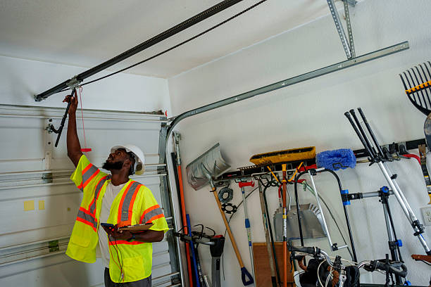Professional Garage Door Panel Replacement technician working in Johnson City, TX